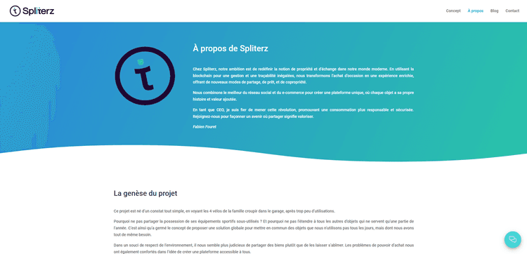 Capture d'écran du site Spliters.com