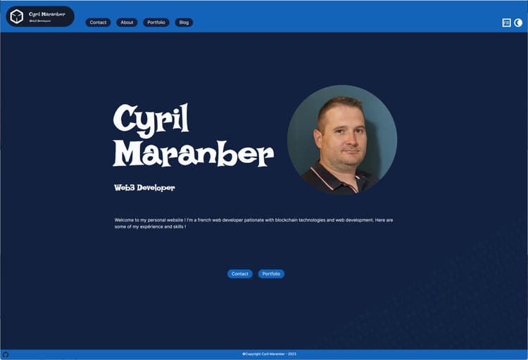 screen shot home page of cyril-maranber.com